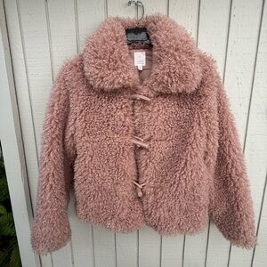 LC Lauren Conrad Blush Teddy Jacket